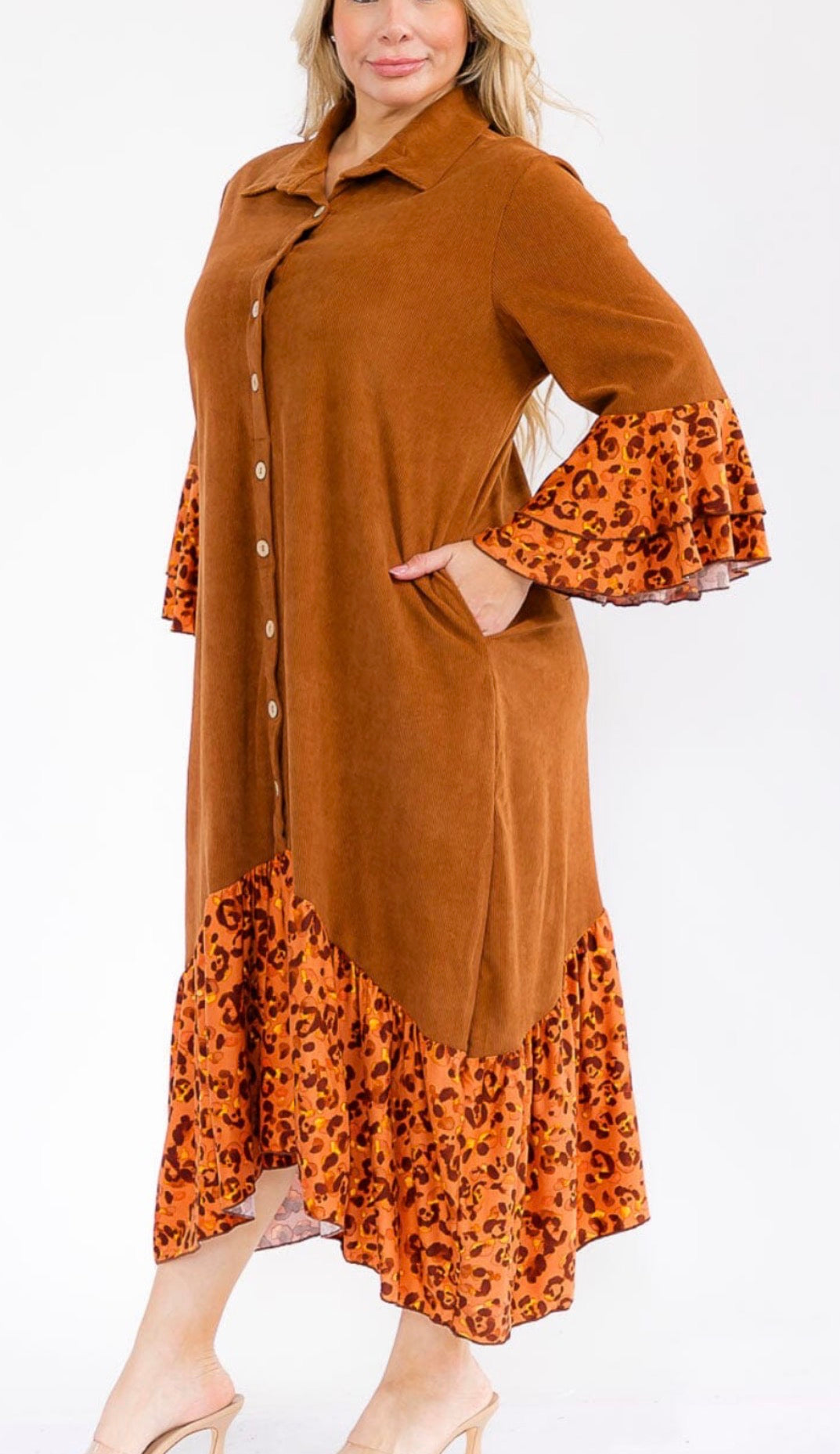 Plus Indy Camel Maxi Dress