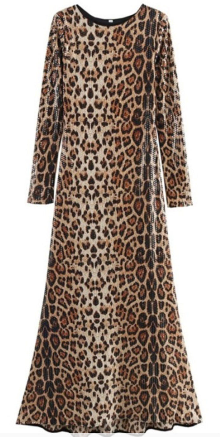 Leopard Sequin Maxi
