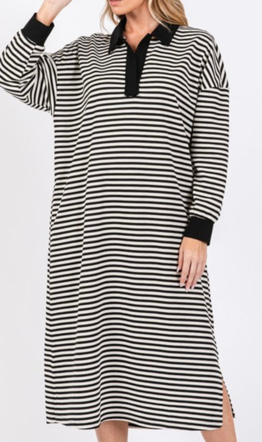 Oversized Striped Dress