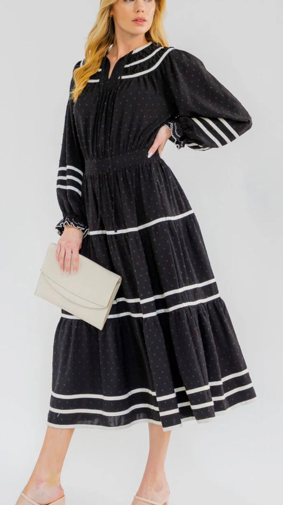 Jackie Dot Maxi in Black