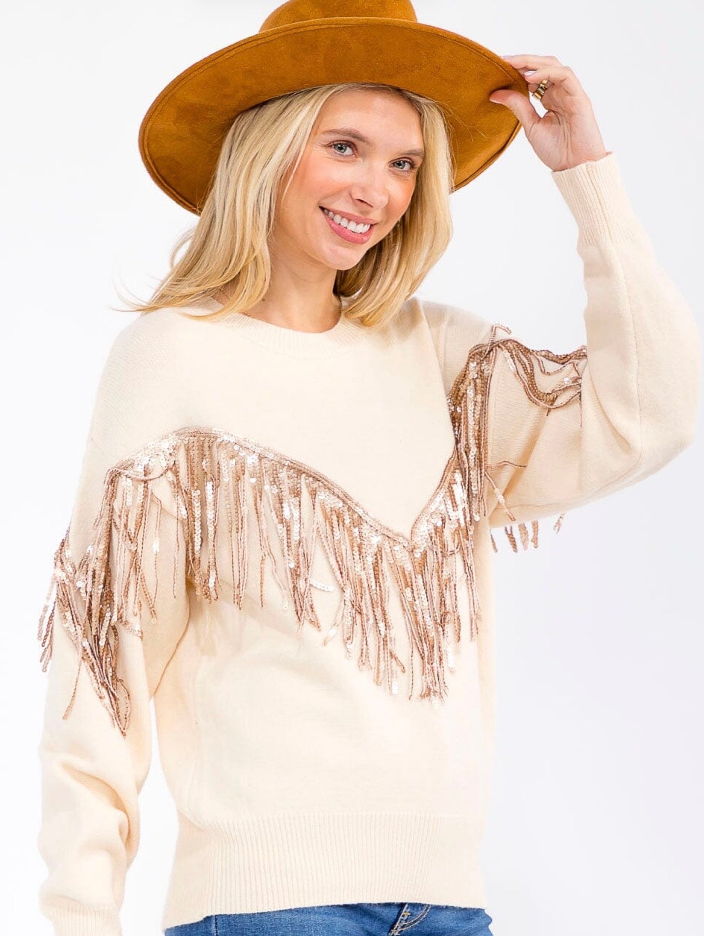 Elegant Fringe Sweater