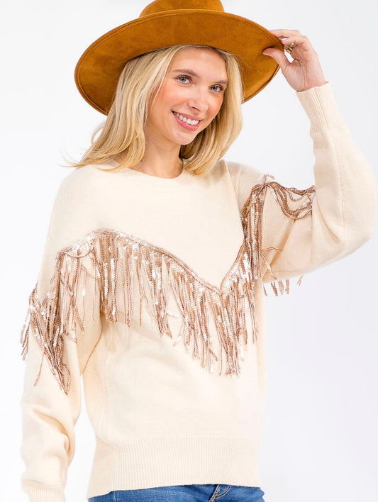Elegant Fringe Sweater
