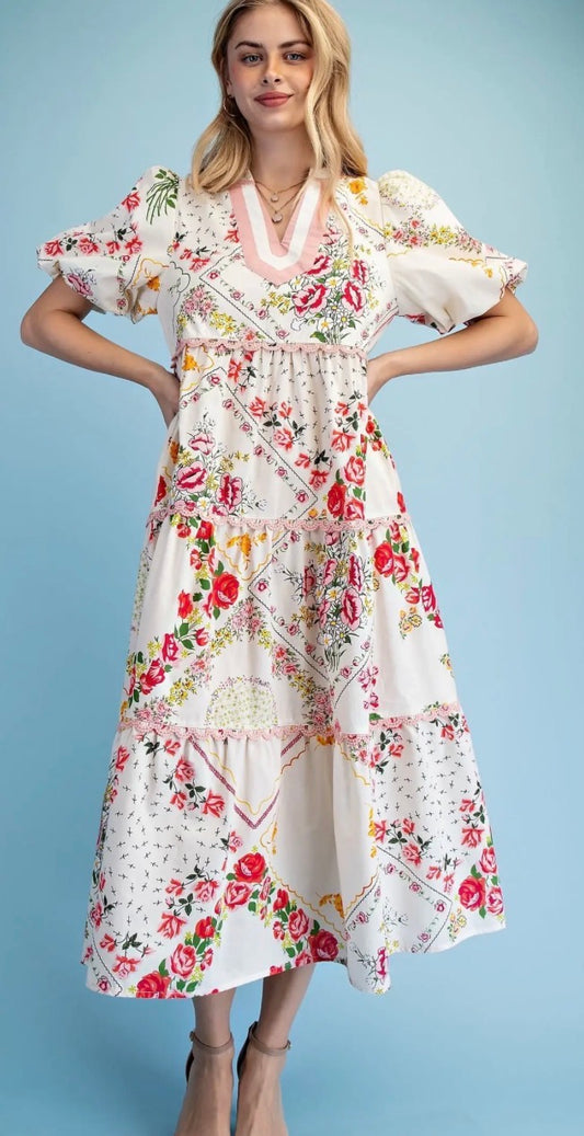 Mariah Maxi In Blush/Red