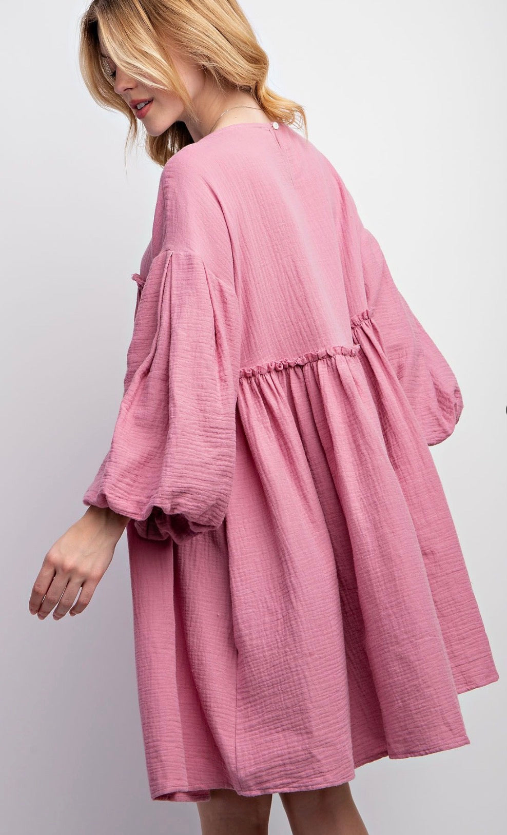 Marie Babydoll Dress in Mauve