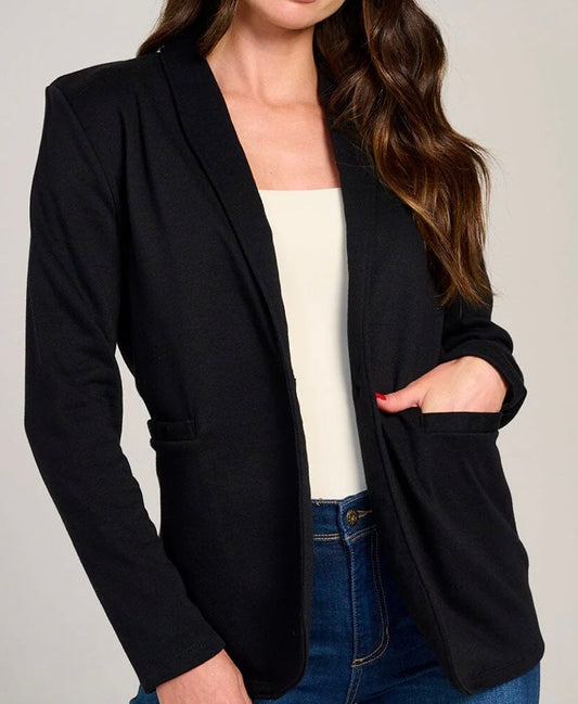 Black Knit Blazer