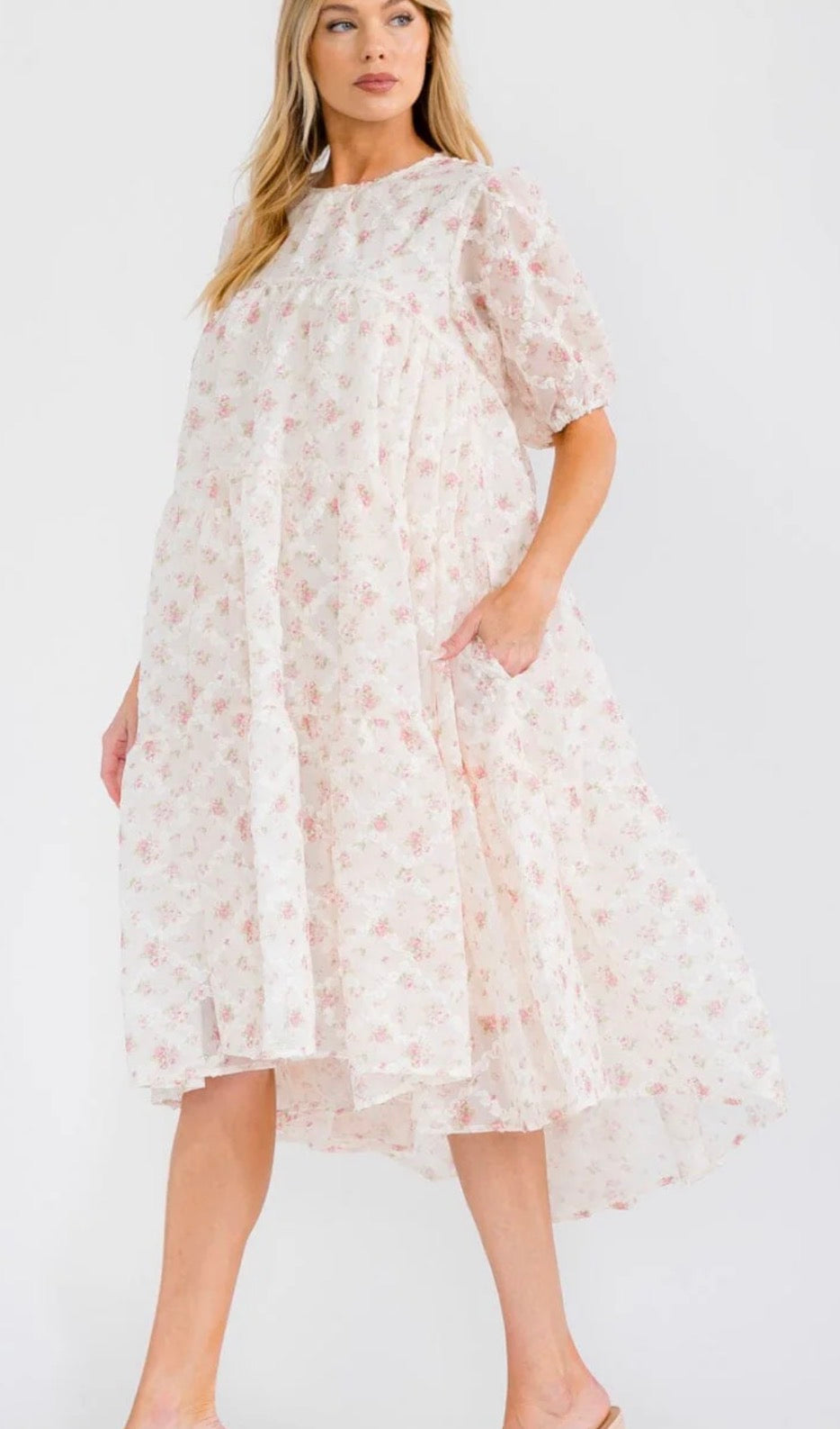 Rachel Flower MIDI in Pink