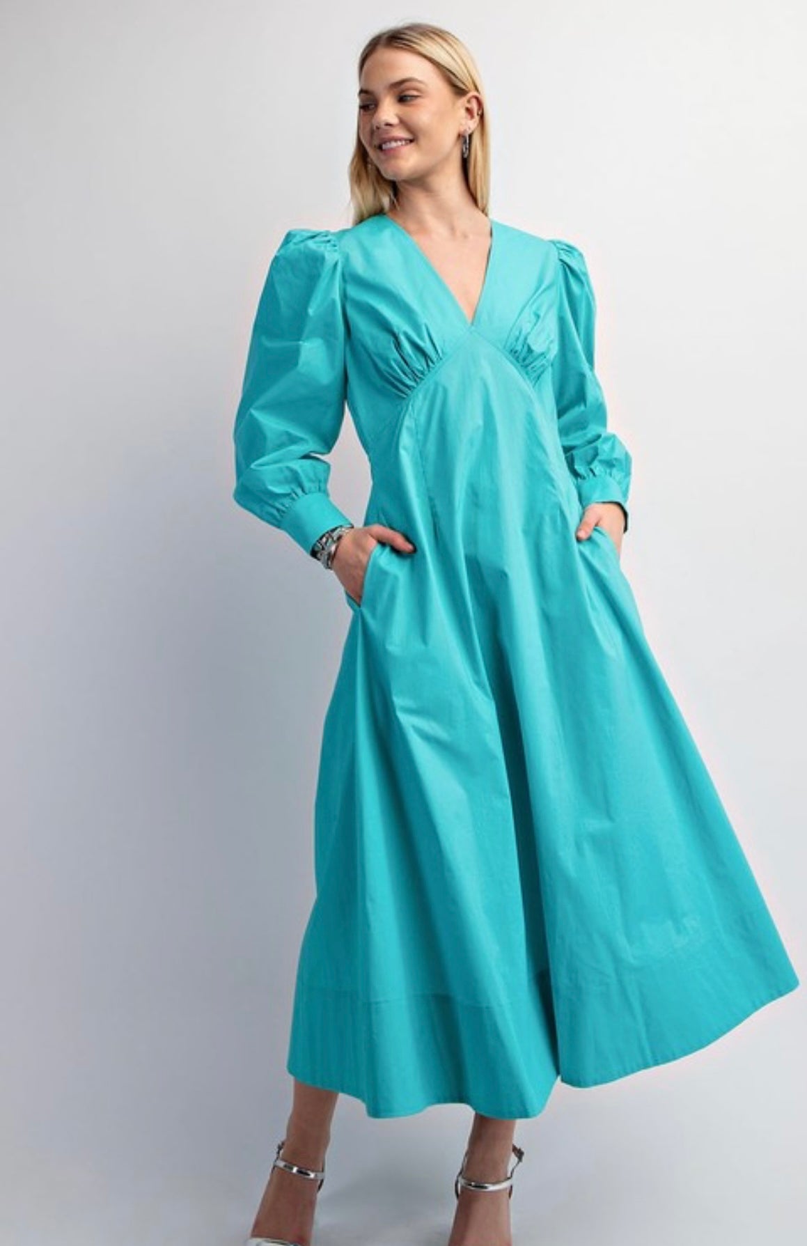 Turquoise Pocket dress