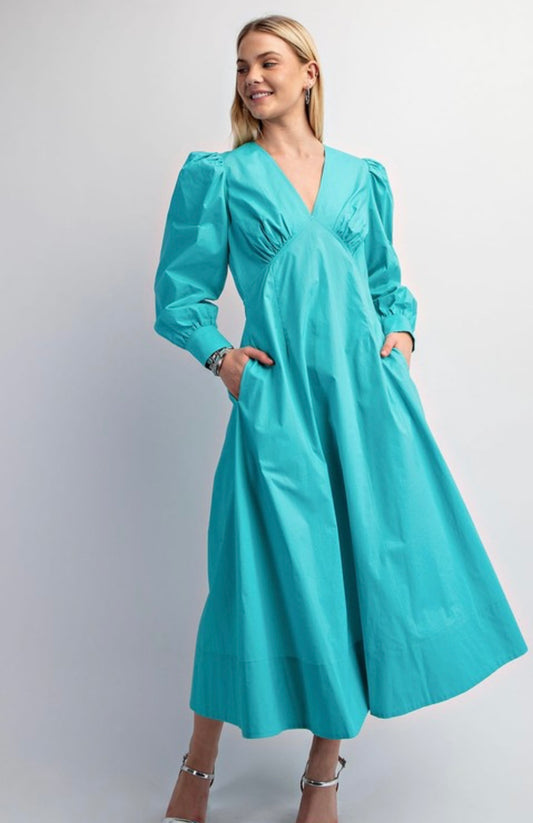 Turquoise Pocket dress