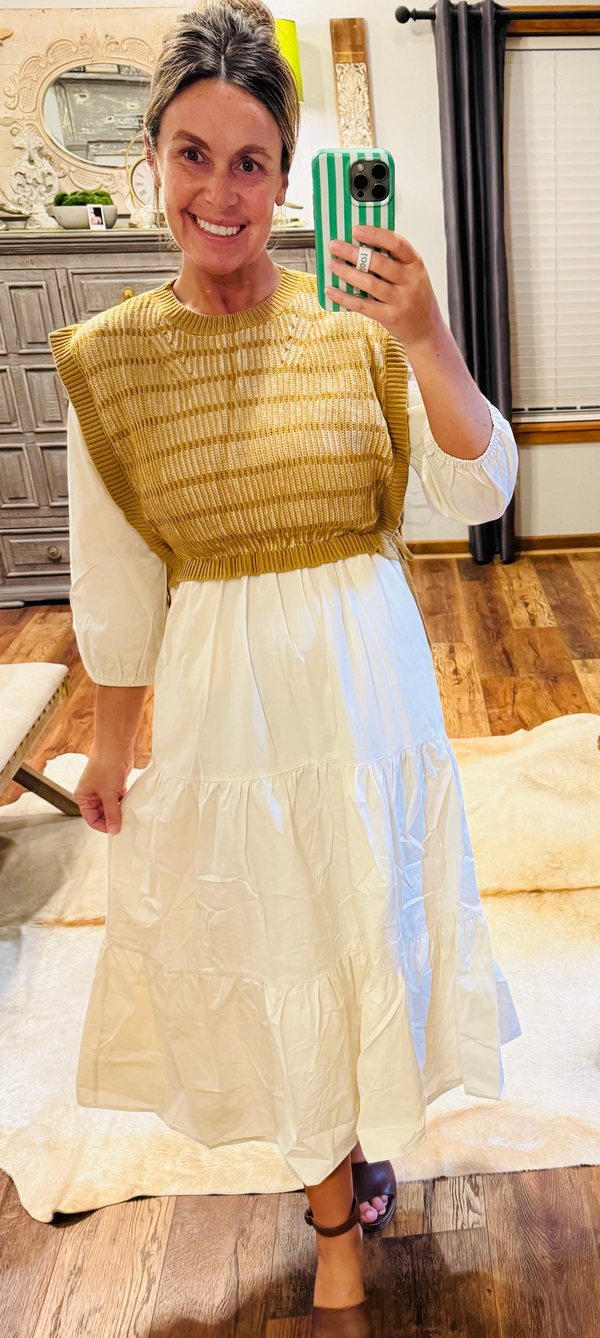 Trixy Midi in Mustard