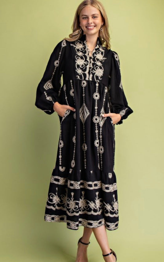 Dalia Buttoned Midi Dress