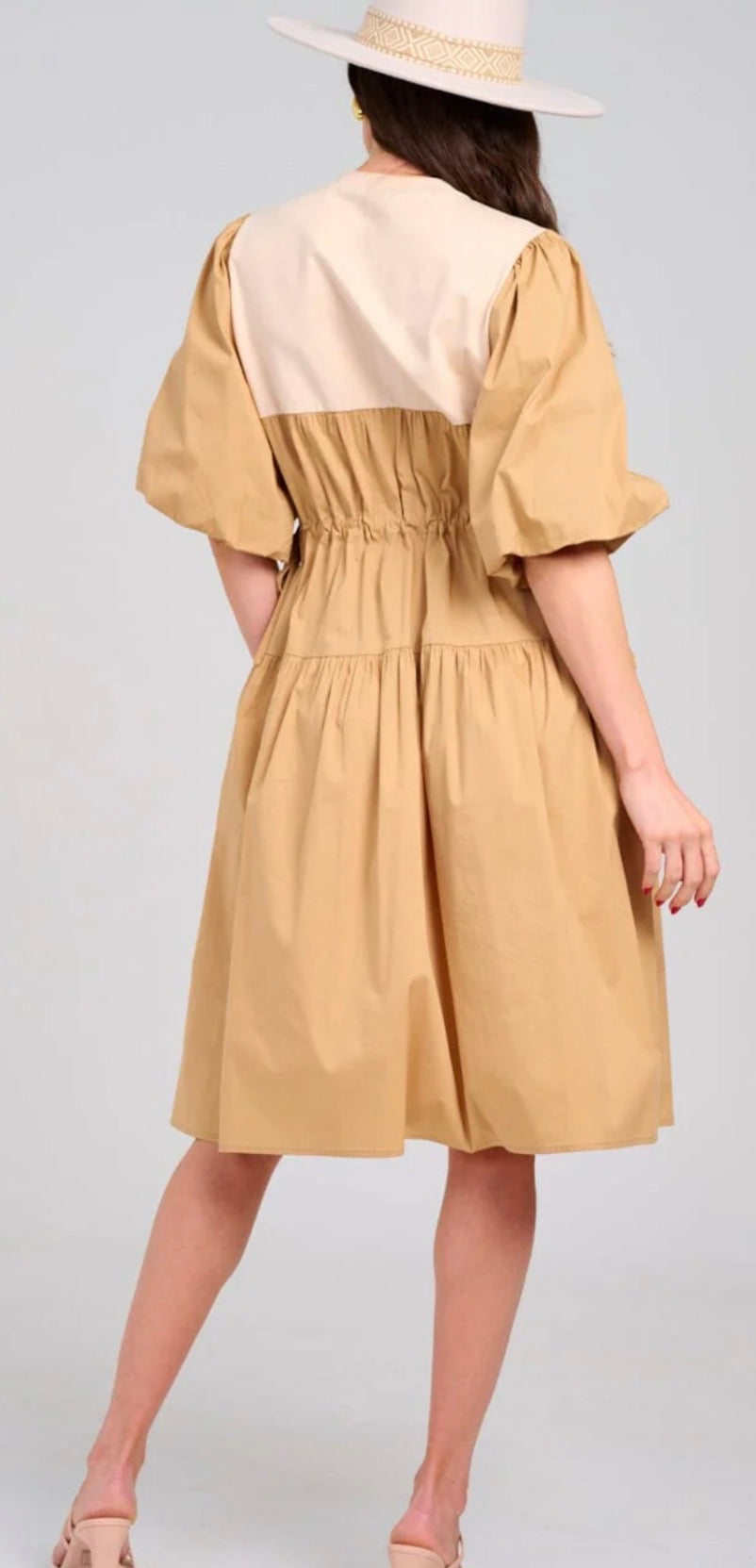 Puff Colorblock MIDI in Taupe