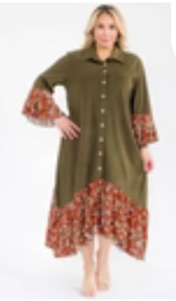 Plus Indy Olive Dress