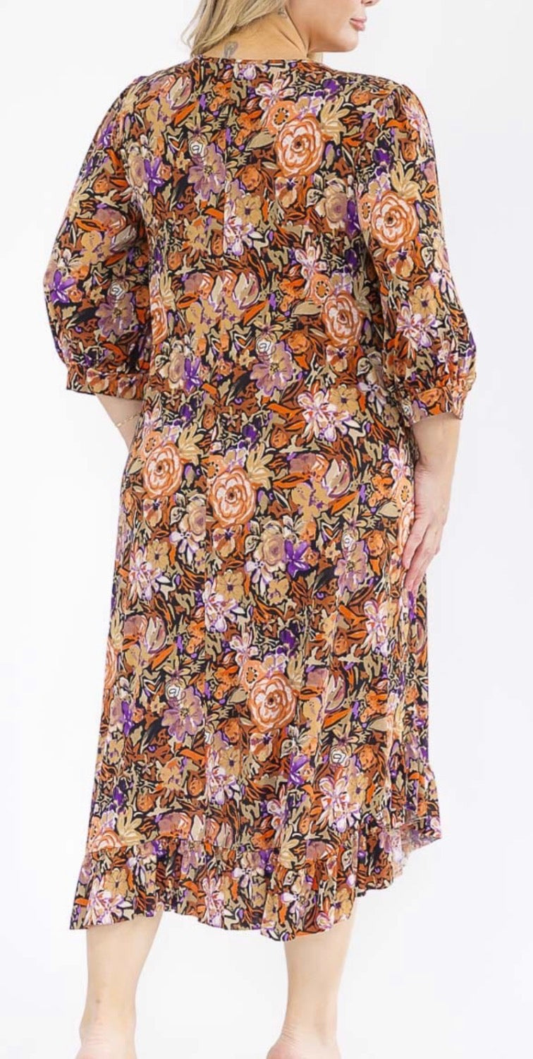 Plus Floral Maxi Dress