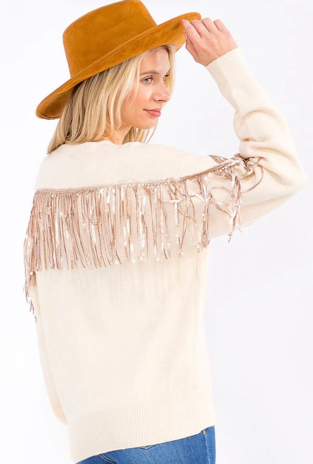 Elegant Fringe Sweater