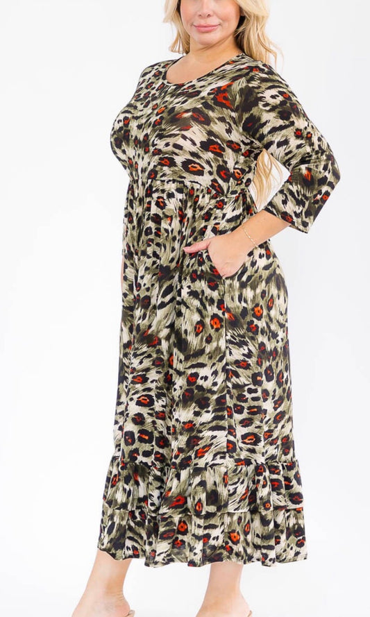 Plus Stella Animal Print Maxi