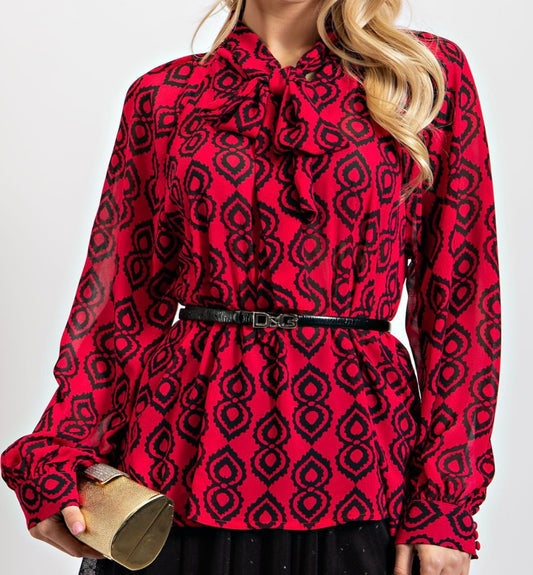 Ruby Red Tie Top