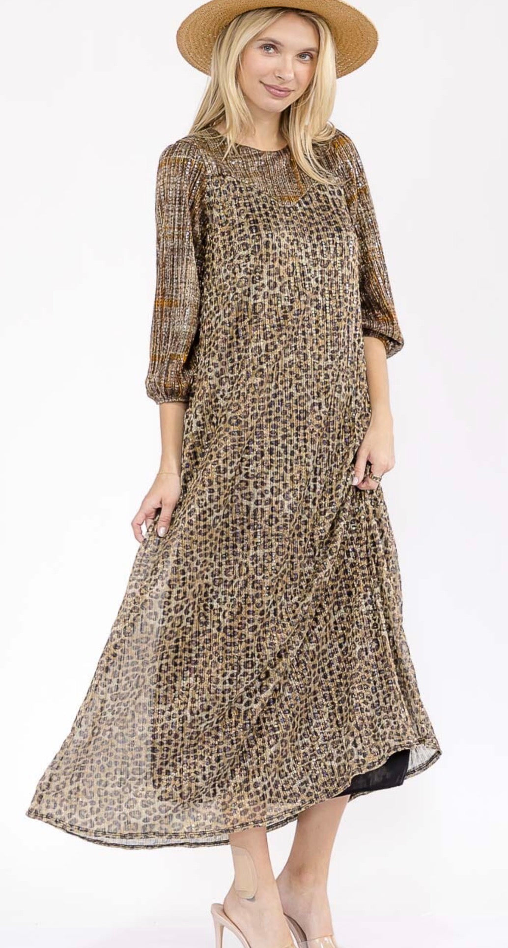 Sequins Animal Print Dress