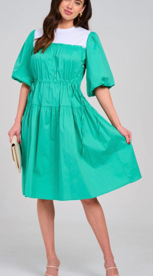 Puff Colorblock MIDI in Jade