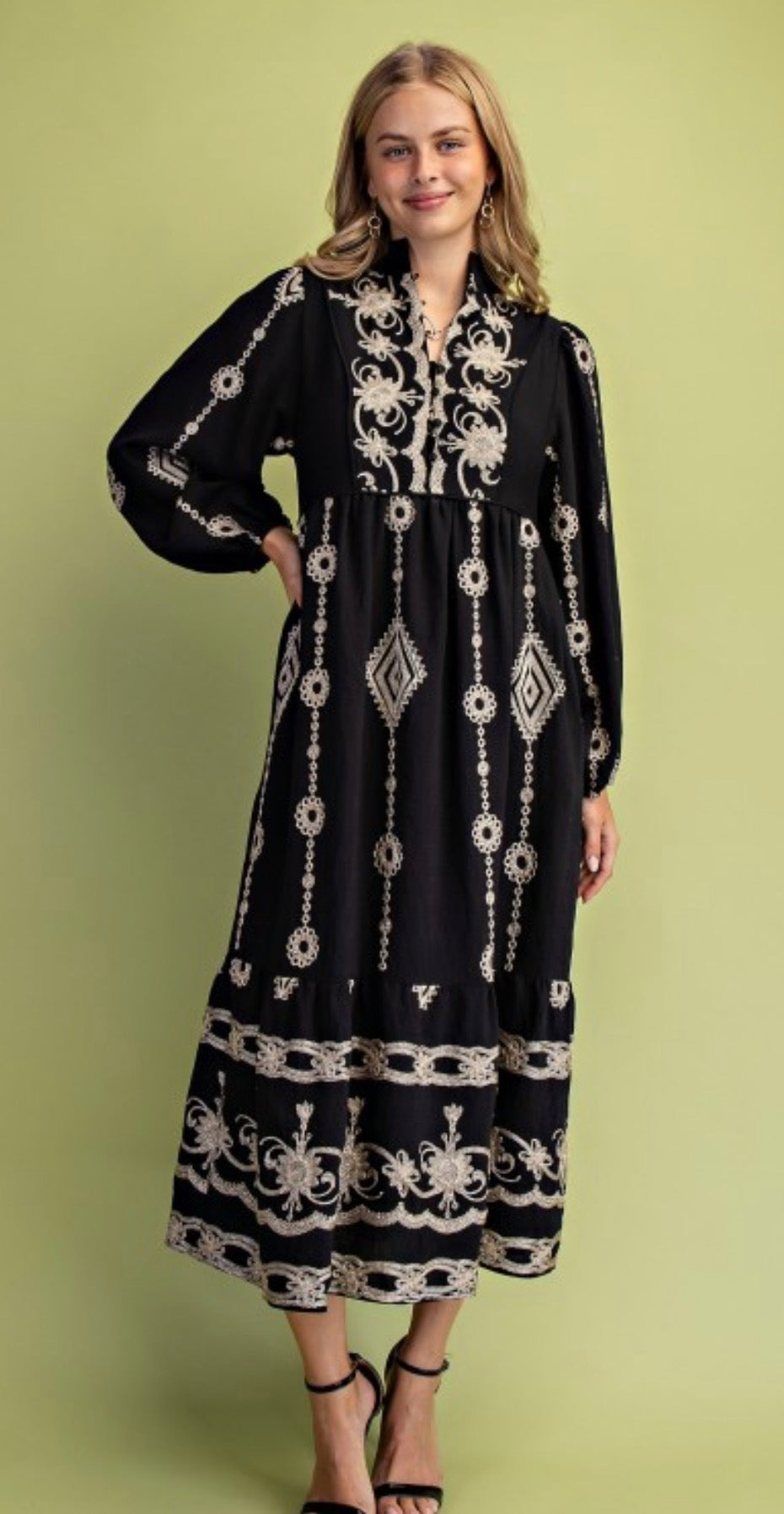 Dalia Buttoned Midi Dress