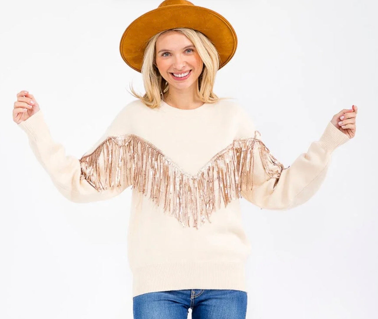 Elegant Fringe Sweater