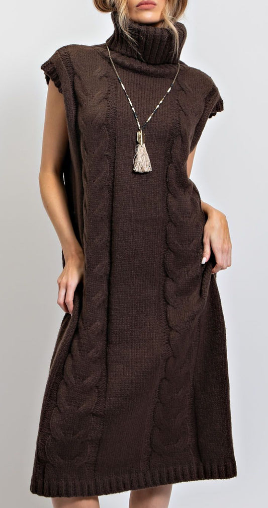 Ash Olive Sweater Dress