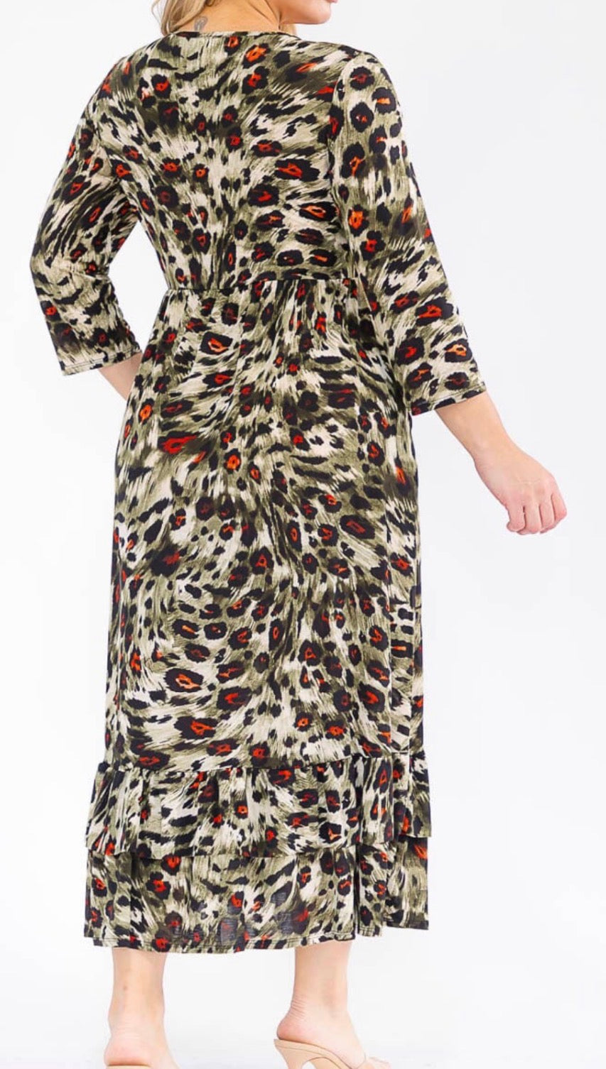 Plus Stella Animal Print Maxi