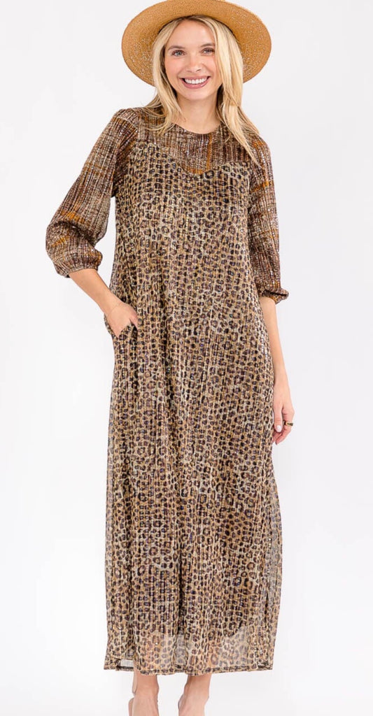 Sequins Animal Print Dress
