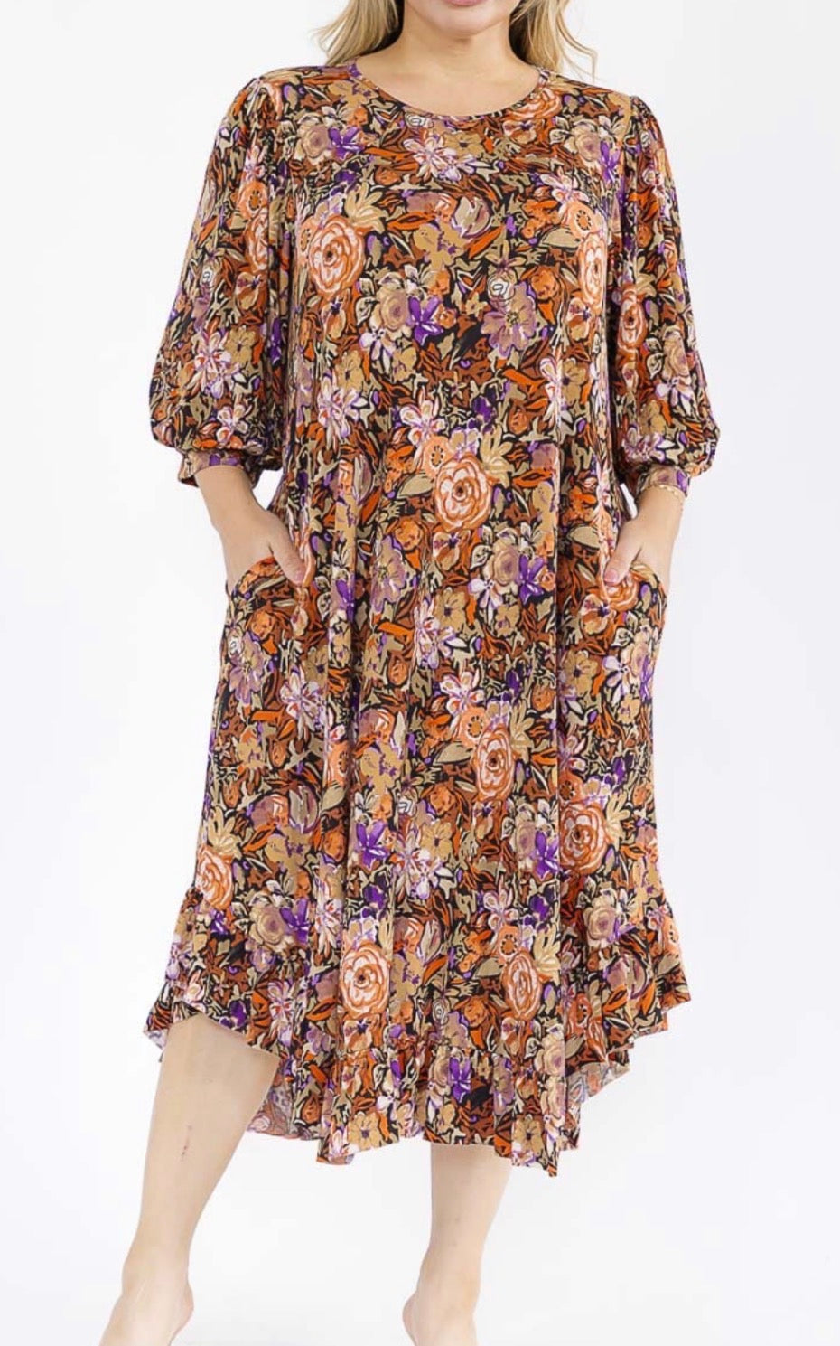 Plus Floral Maxi Dress