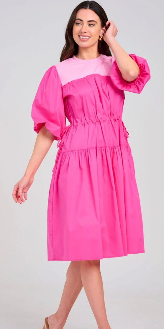 Puff Colorblock MIDI in Fushia