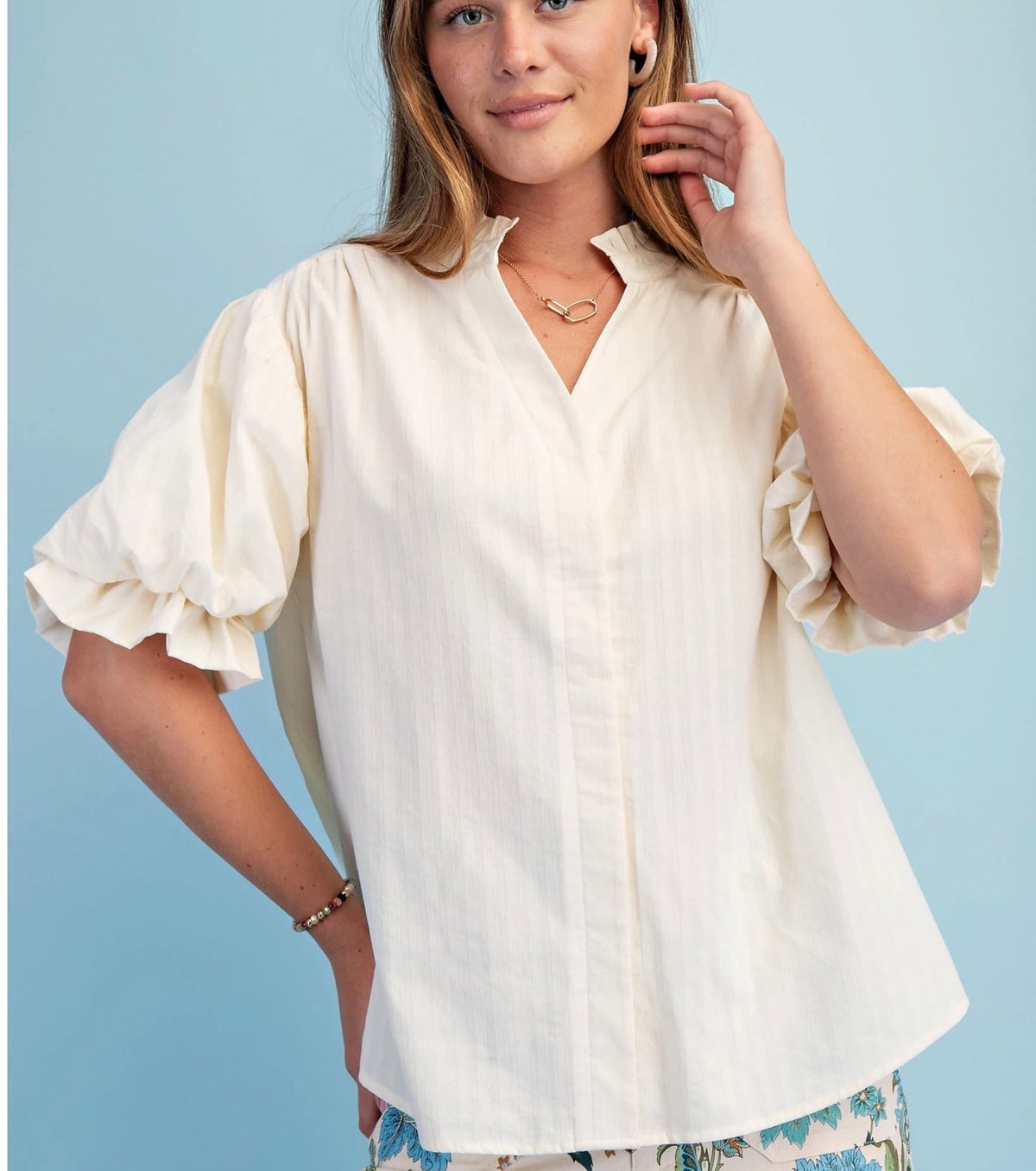 Bow-tiful Top In Cream