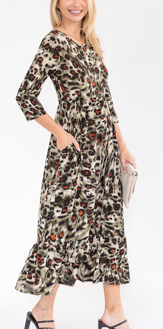 Stella Animal Print Maxi