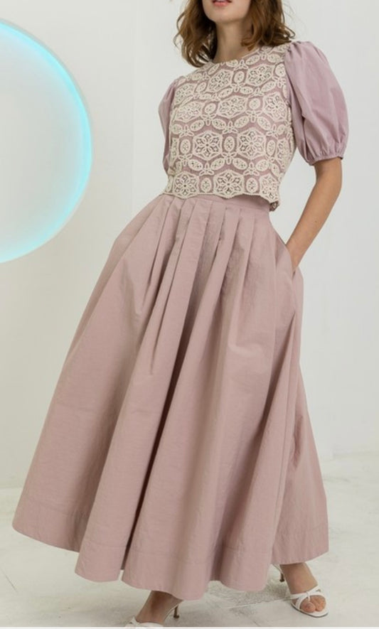 Dusty Mauve Skirt/Top SET