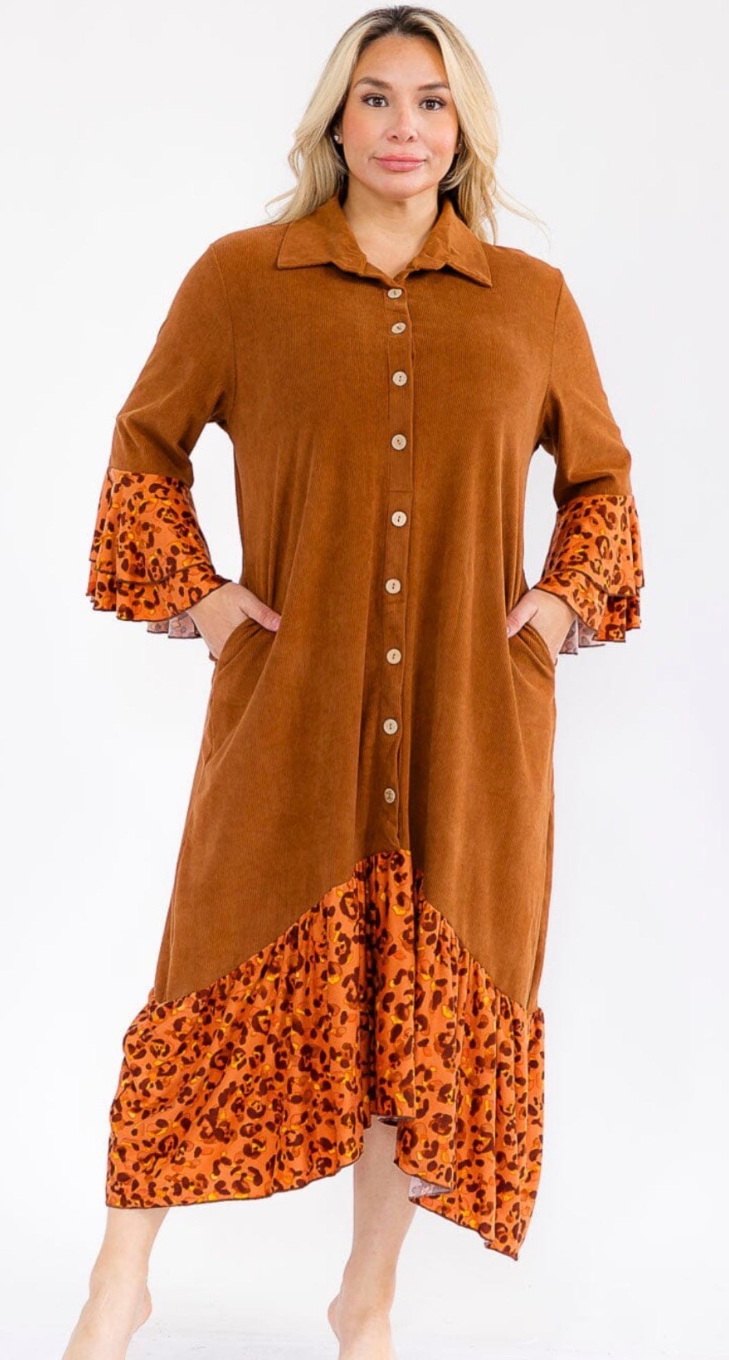 Plus Indy Camel Maxi Dress