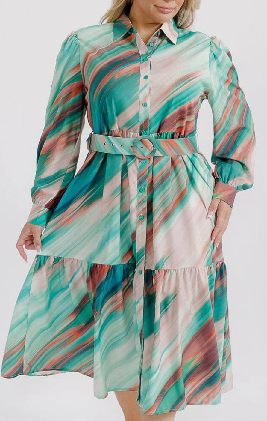 Plus Tie Die Dress