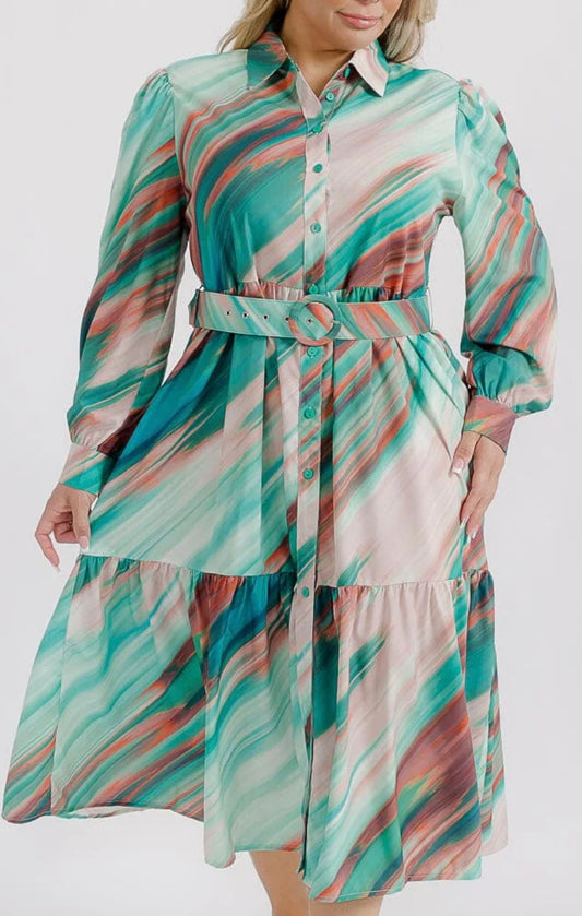 Plus Tie Die Dress