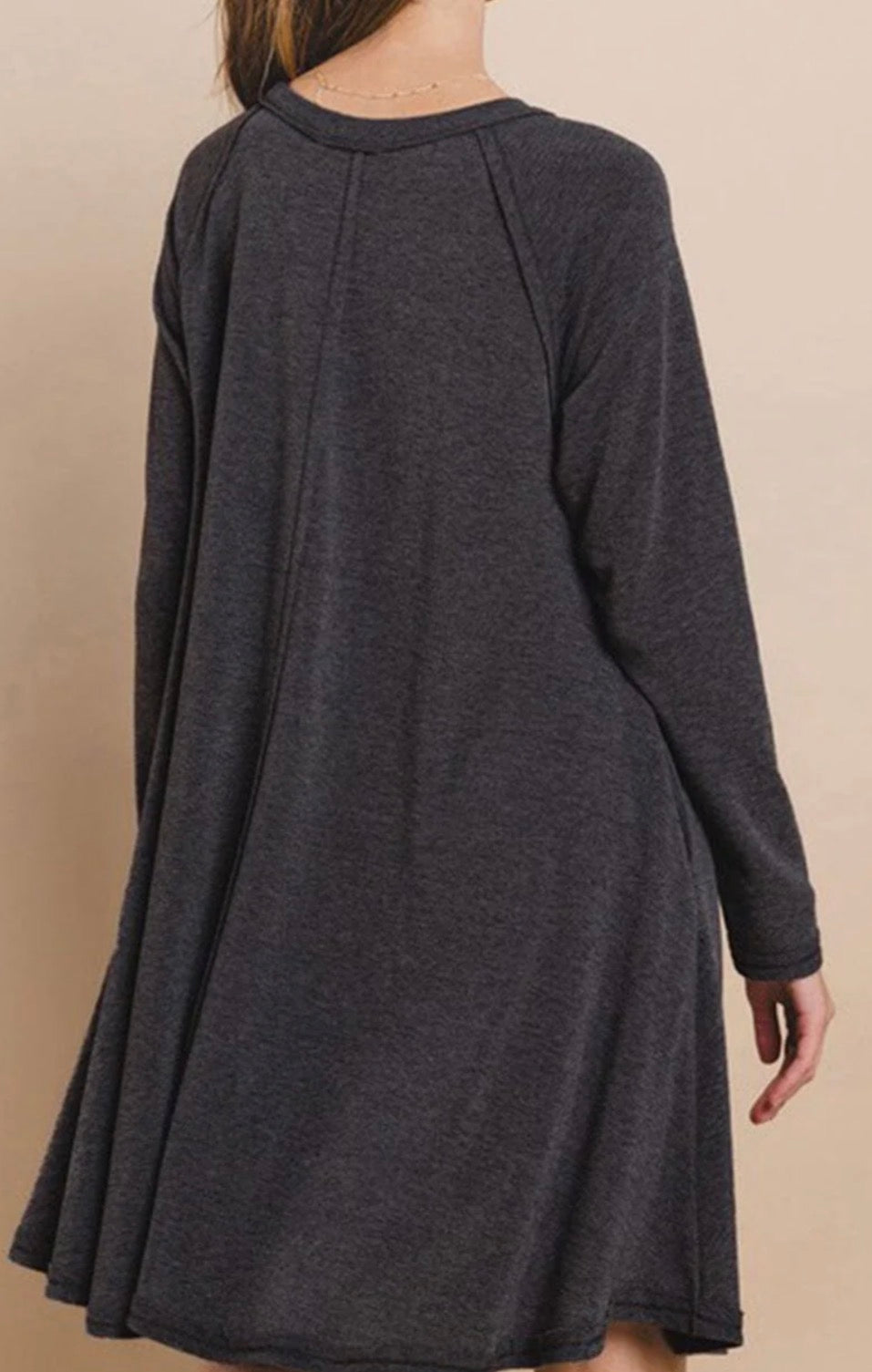 Dana Charcoal Tunic Dress