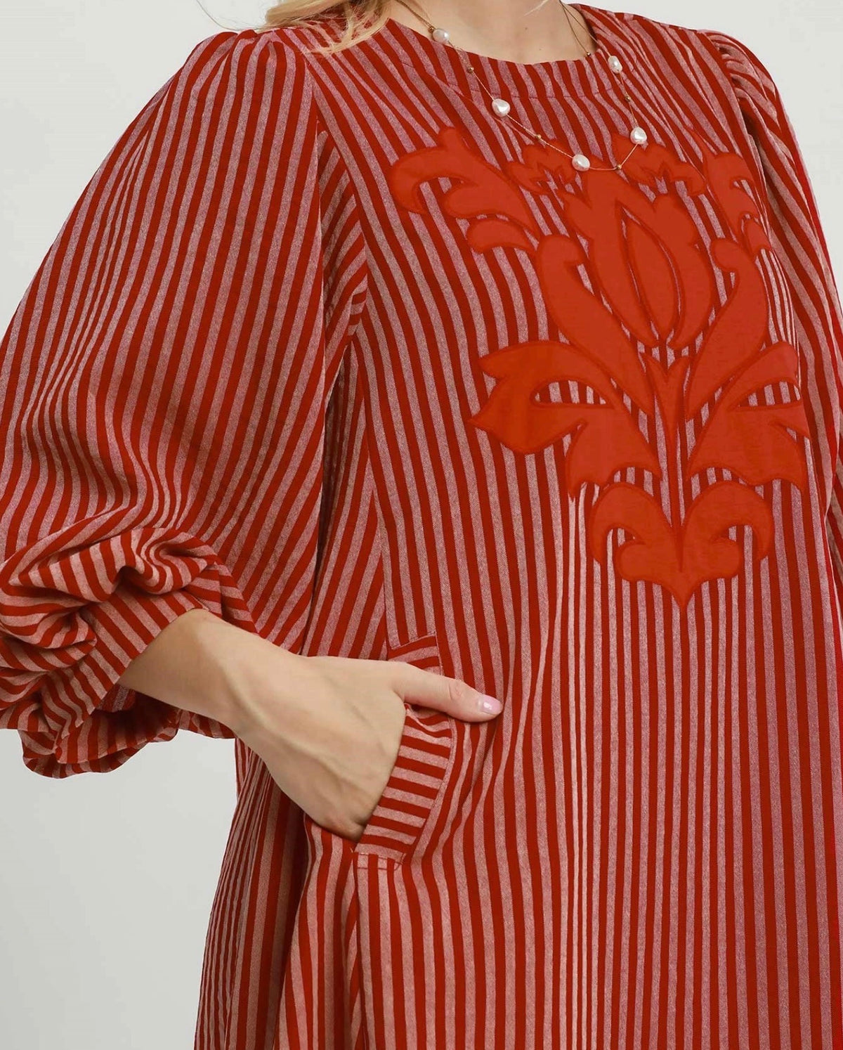 The Striper Top in Red