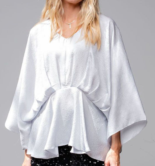 Silver Dolman Top