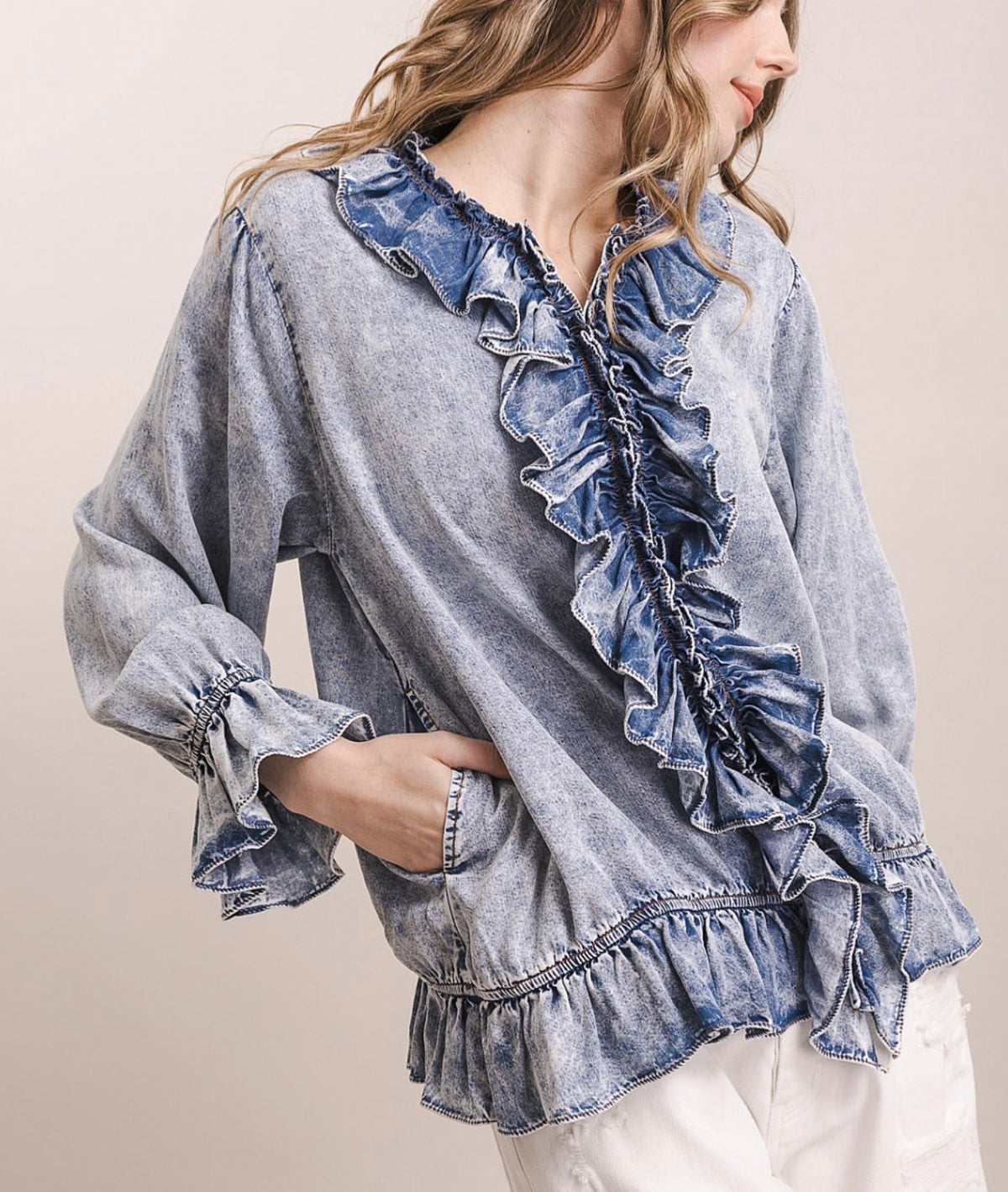 Zara Ruffle Top