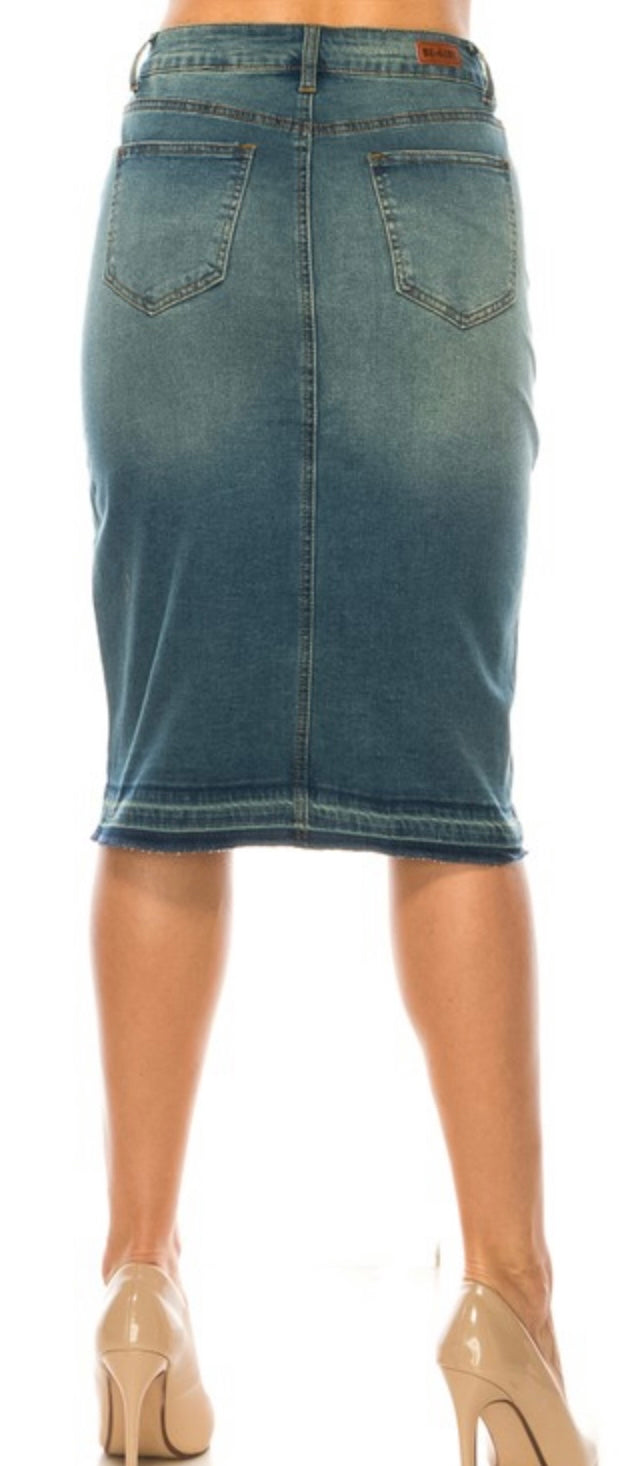 Stretch Denim Skirt