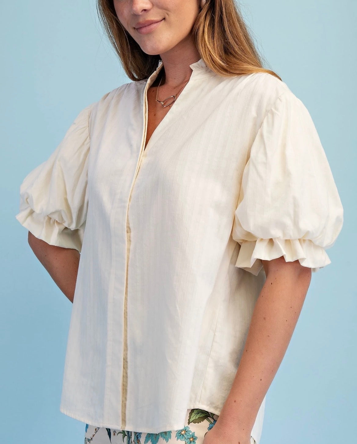 Bow-tiful Top In Cream