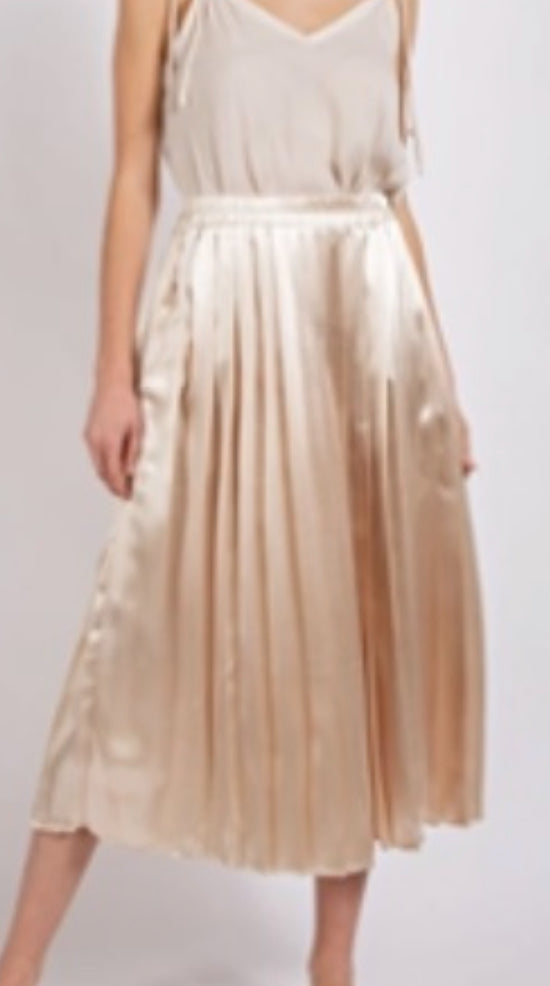 Mint Pleated Skirt