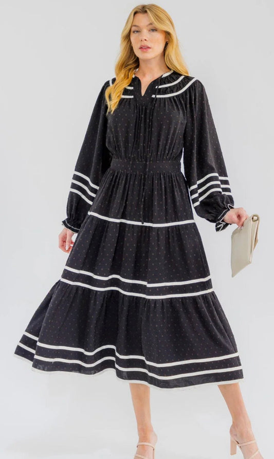 Jackie Dot Maxi in Black