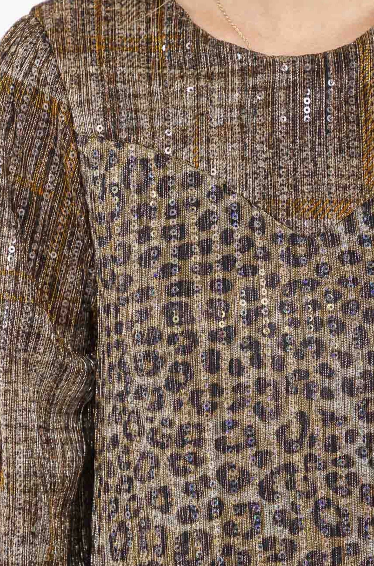 Sequins Animal Print Dress