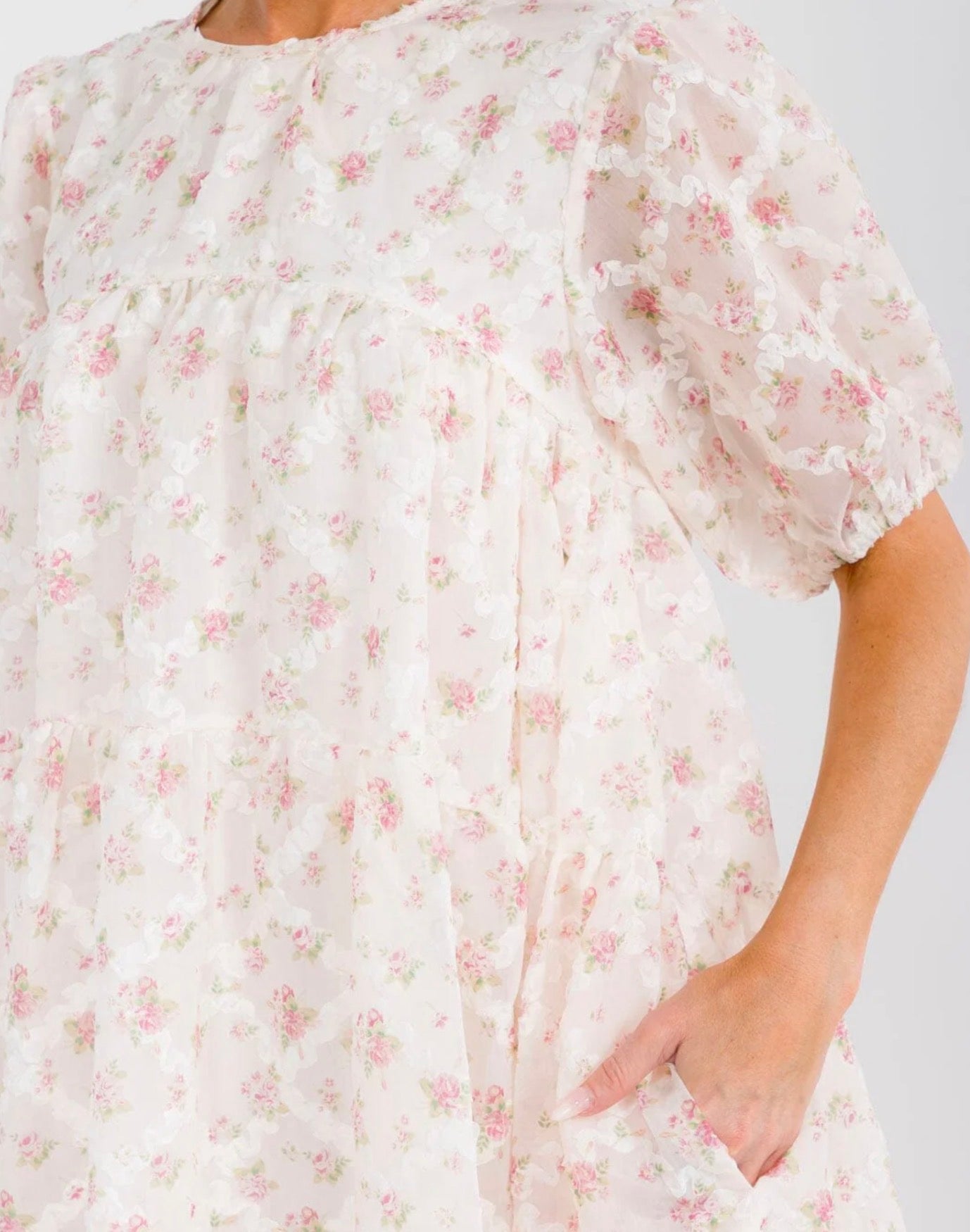 Rachel Flower MIDI in Pink